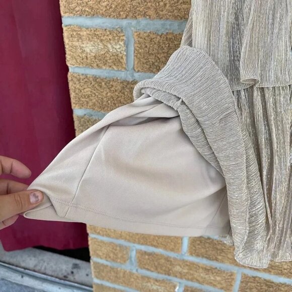 MAX & CLEO Rebecca' Ruched Metallic Dress 4 - Picture 11 of 14